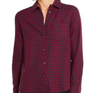 madewell shrunken ex boyfriend shirt plaid